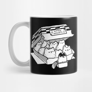 Kitten Nuggets Fast Food Cat Black and White by Tobe Fonseca Mug